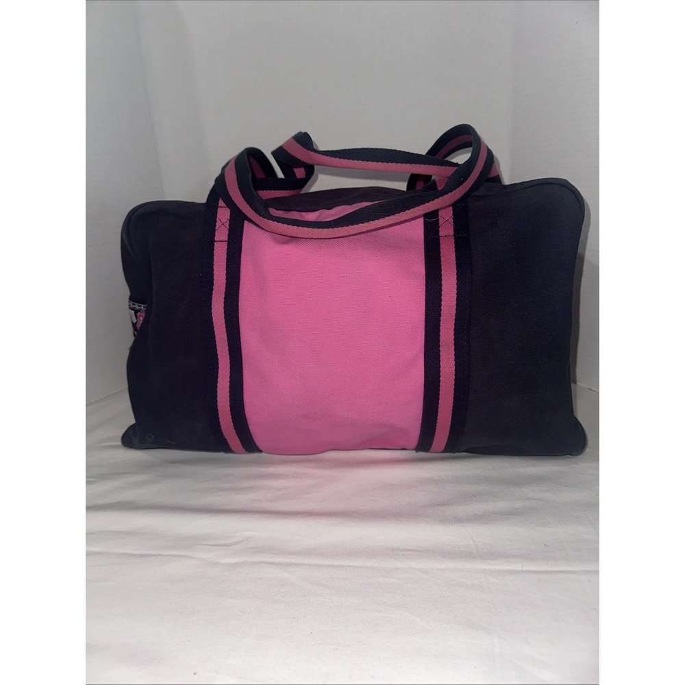 Vera Bradley Color Block Large Canvas Duffle Bag Travel Blue Pink Petal Paisley